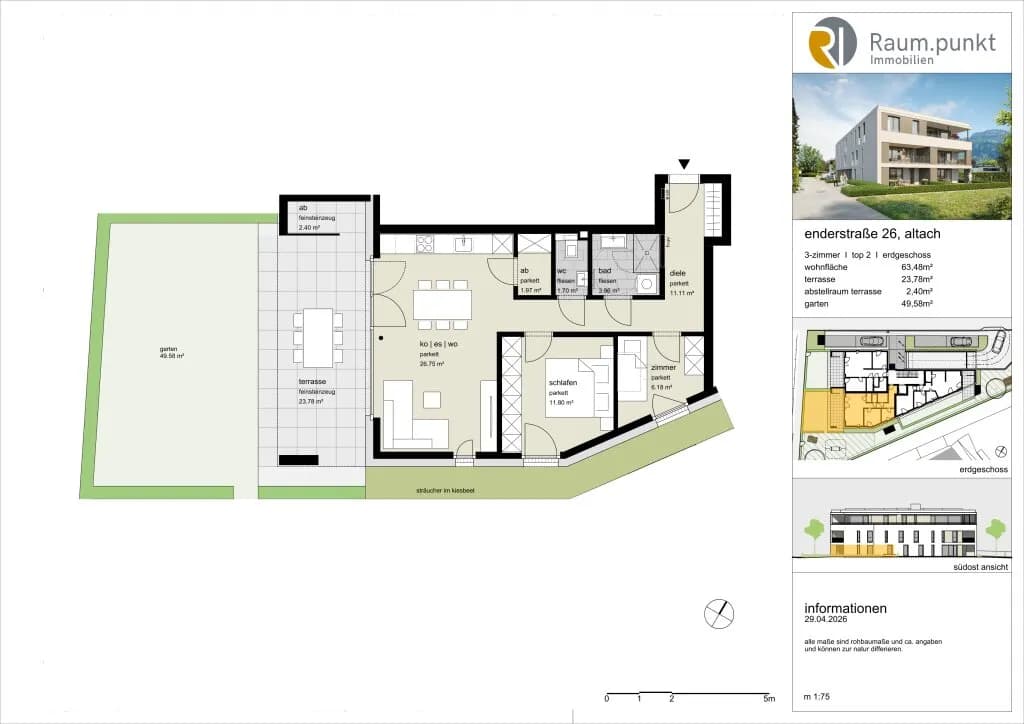 3-Zimmer-Wohnung kaufen in Feldkirch – 63,48 m², € 449.000 – Bild 3 von 4