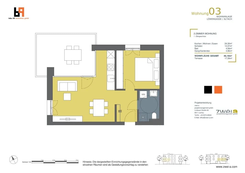 2-Zimmer-Wohnung kaufen in Feldkirch – 46,19 m², € 342.000 – Bild 8 von 9