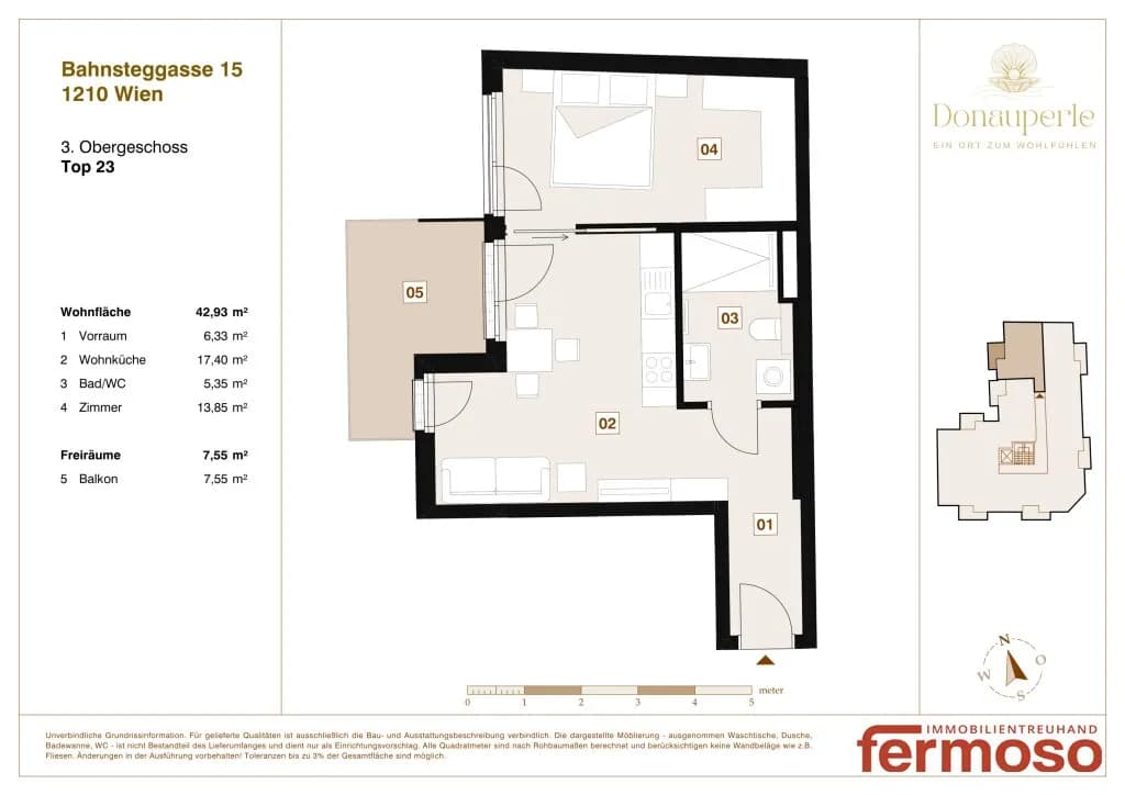 2-Zimmer-Wohnung kaufen in Wien – 43,05 m², € 329.000 – Bild 20 von 20