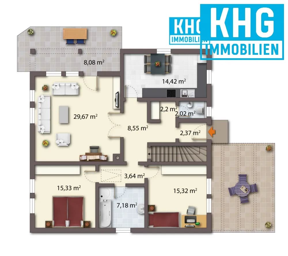 3-Zimmer-Haus kaufen in Tulln – 101 m², € 367.000 – Bild 17 von 18