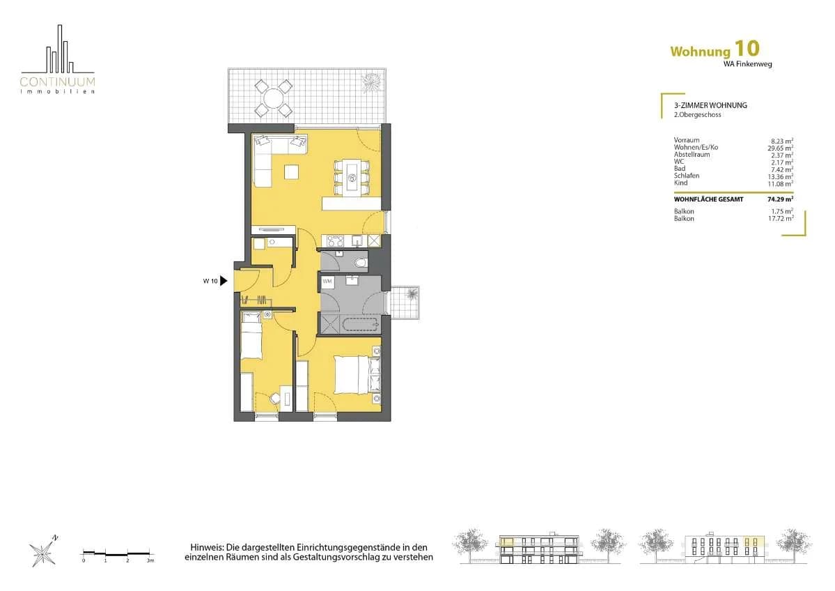 3-Zimmer-Wohnung kaufen in Bregenz – 74,29 m² – Bild 2 von 10