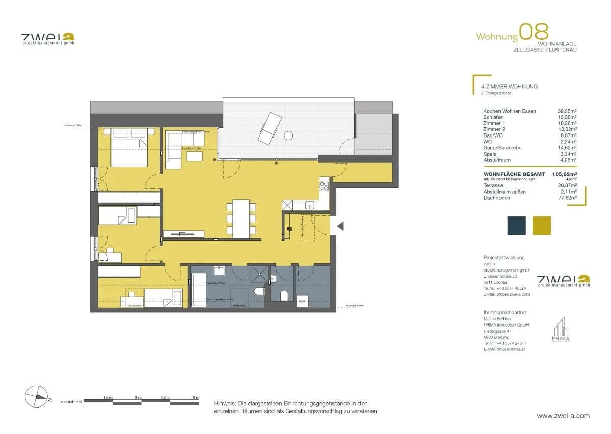 4-Zimmer-Wohnung kaufen in Dornbirn – 105,62 m², € 776.000 – Bild 2 von 12