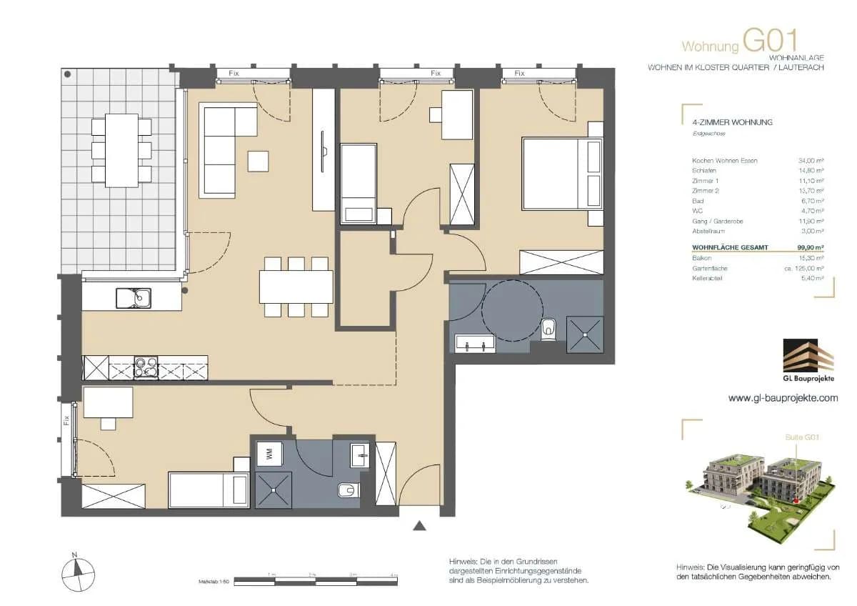 4-Zimmer-Wohnung kaufen in Bregenz – 99,8 m², € 716.000 – Bild 2 von 9