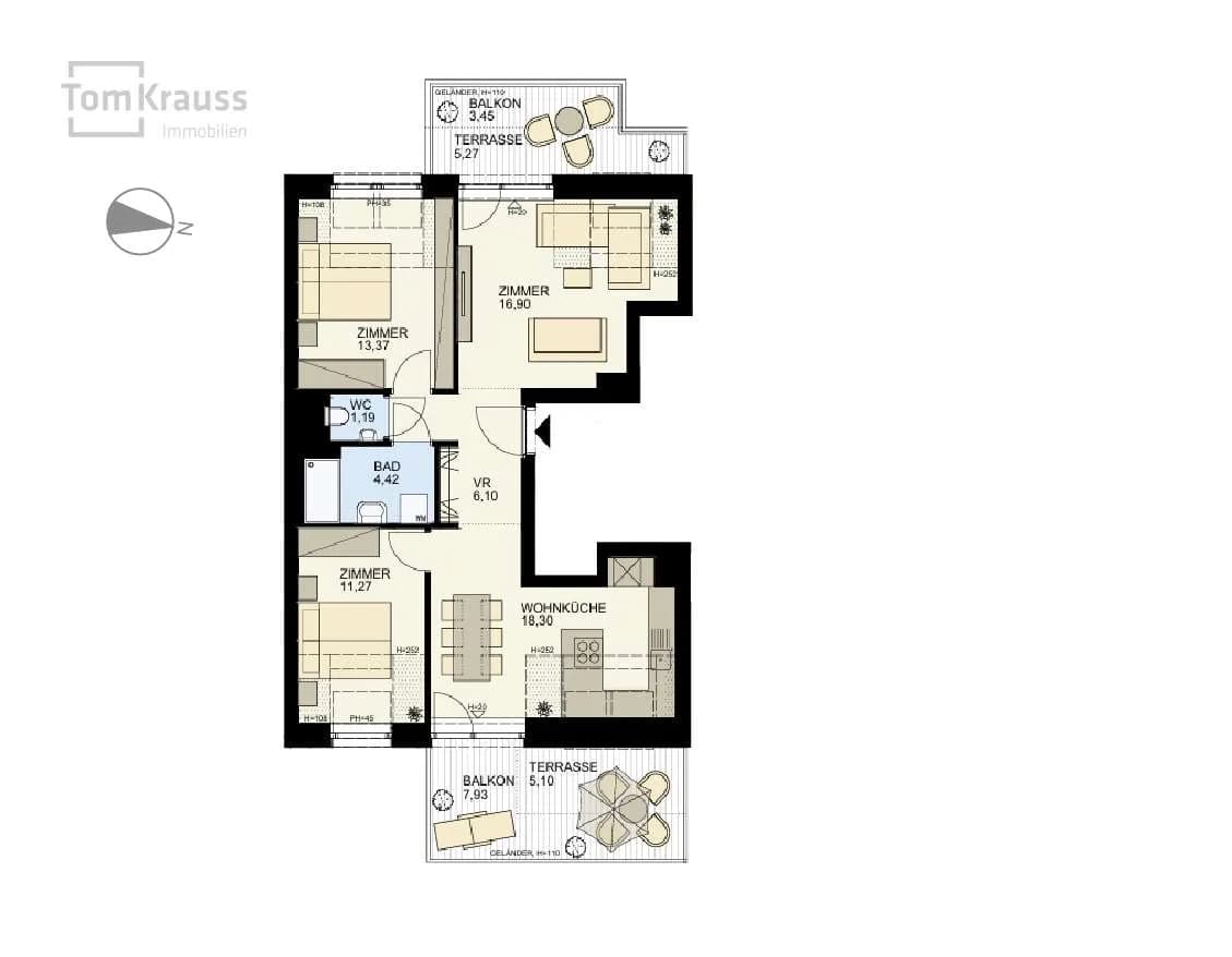 4-Zimmer-Wohnung kaufen in Wien – 71,55 m², € 700.700 – Bild 11 von 14