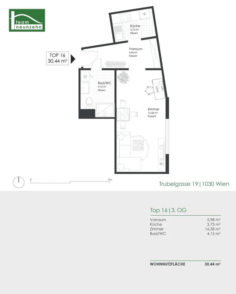 1-Zimmer-Wohnung kaufen in Wien – 30,44 m², € 210.000 – Bild 11 von 11
