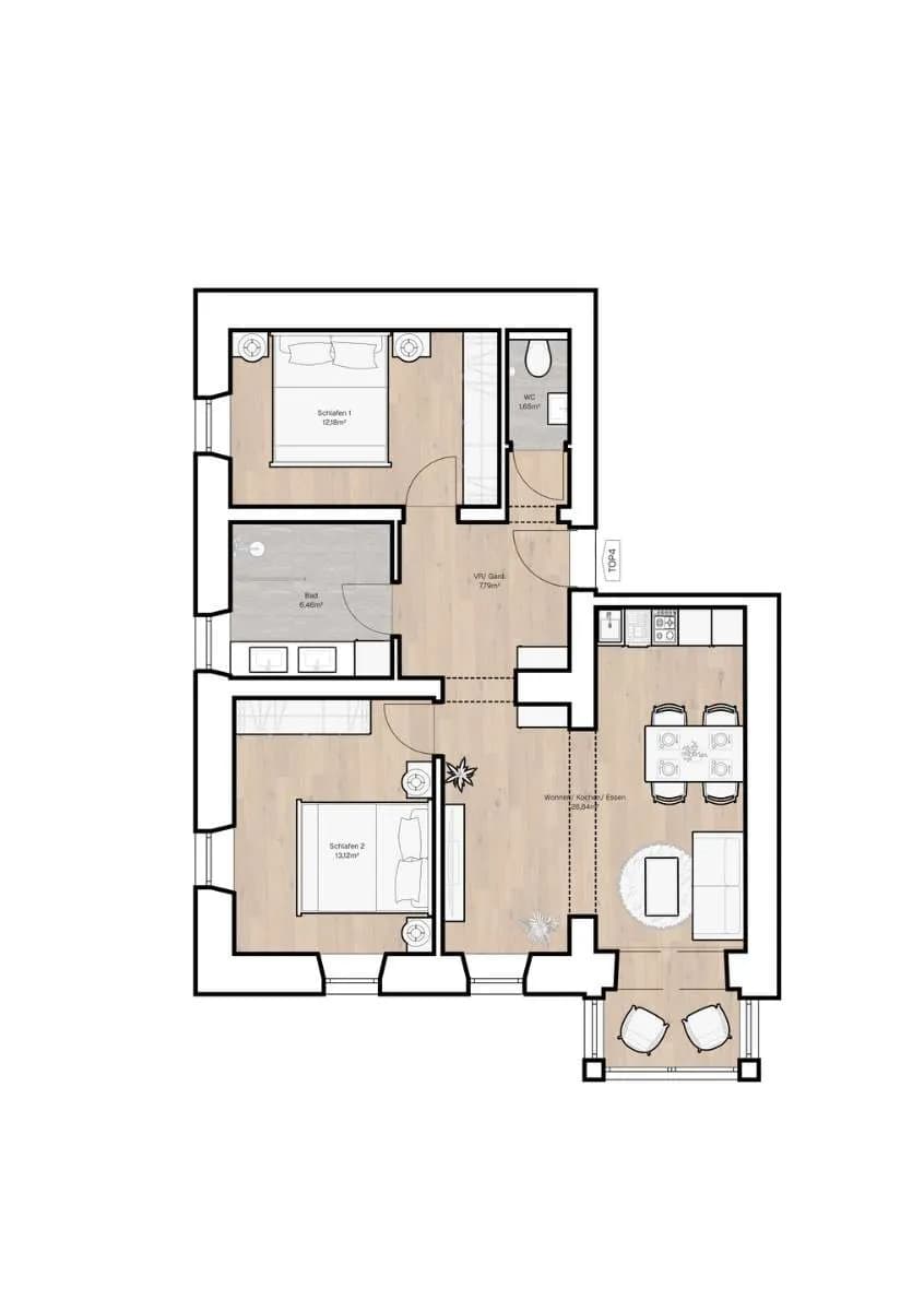 3-Zimmer-Wohnung kaufen in Tamsweg – 68 m², € 319.500 – Bild 7 von 7