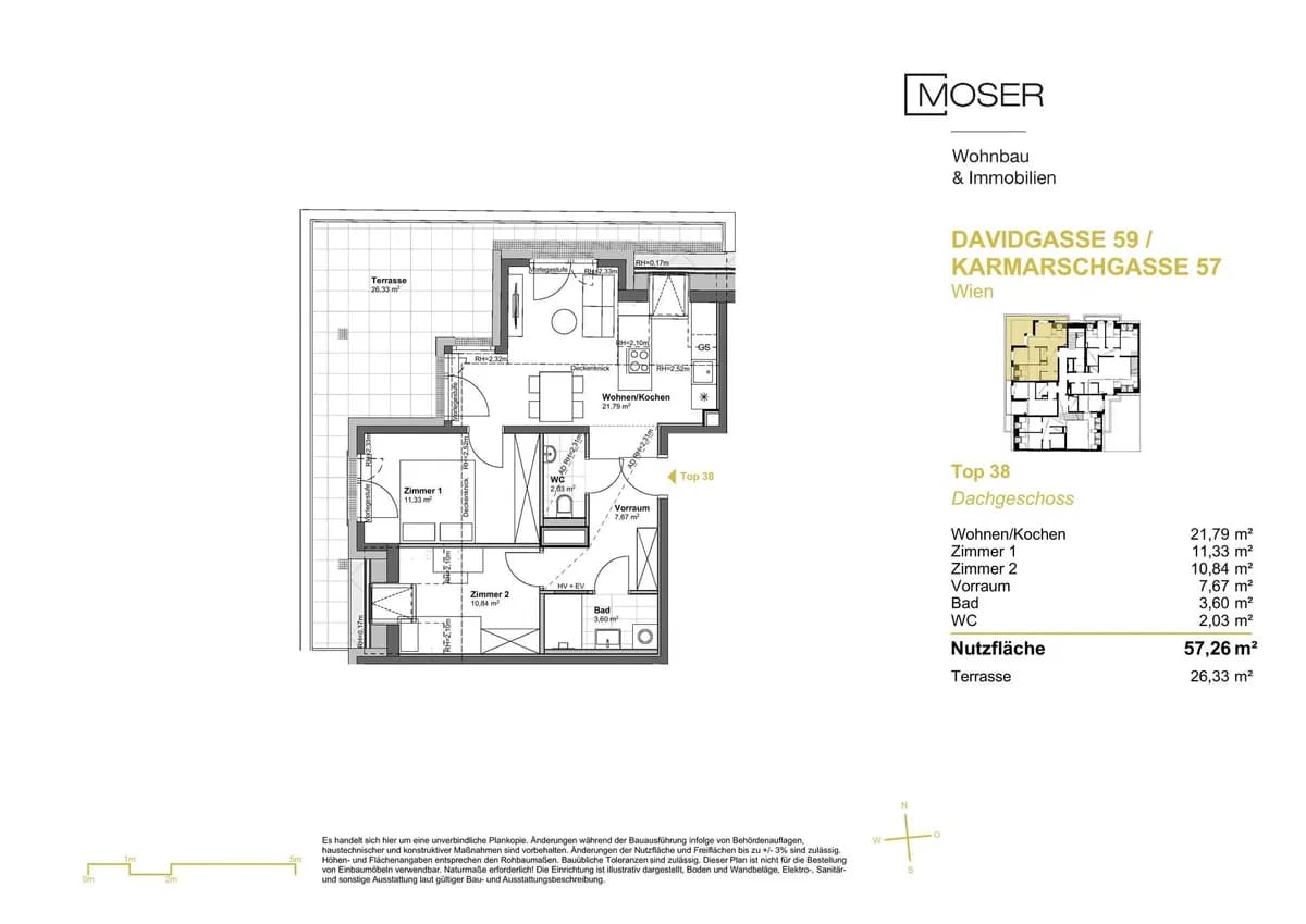 3-Zimmer-Wohnung kaufen in Wien – 57,26 m², € 523.500 – Bild 6 von 8