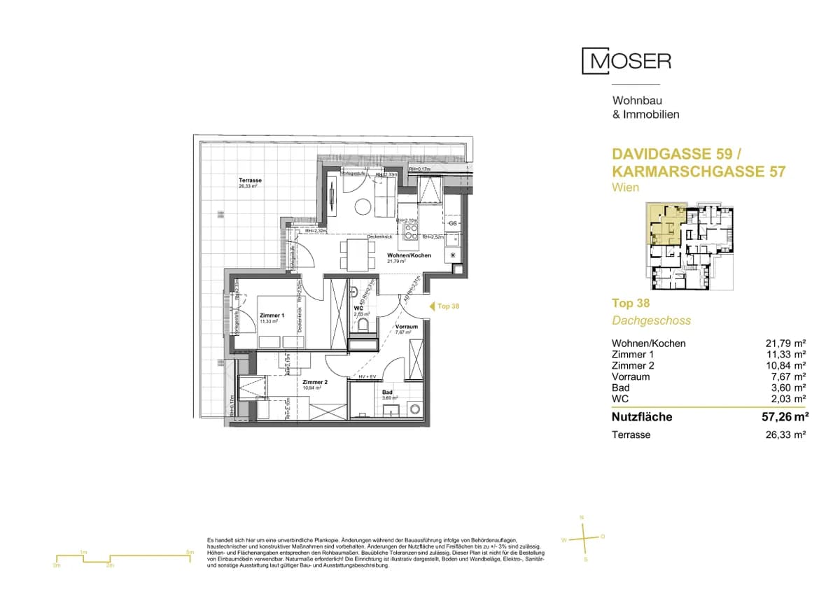 3-Zimmer-Wohnung kaufen in Wien – 57,26 m², € 523.500 – Bild 7 von 8
