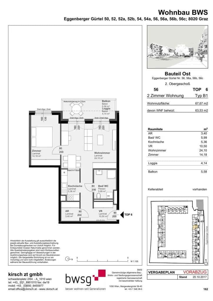 2-Zimmer-Wohnung mieten in Graz – 67,58 m², € 843 – Bild 19 von 20