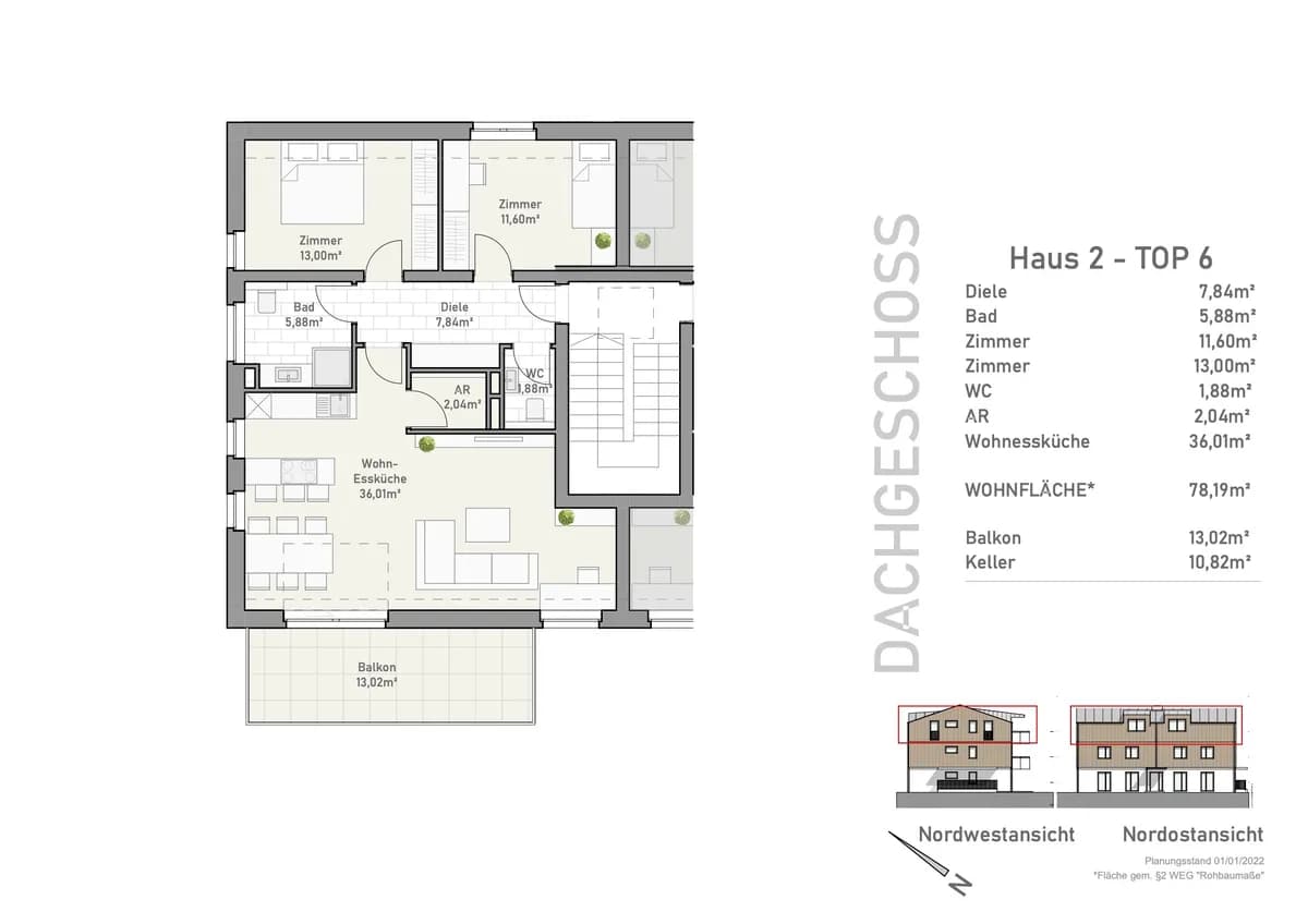 3-Zimmer-Wohnung mieten in Braunau am Inn – 78 m², € 1.350 – Bild 11 von 11