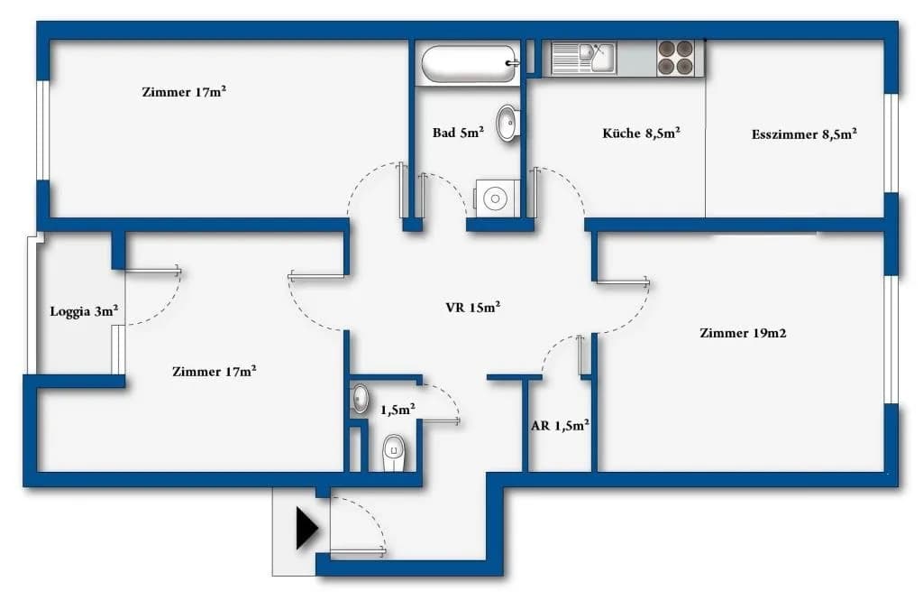 4-Zimmer-Wohnung mieten in Wien – 95 m², € 1.703 – Bild 5 von 17