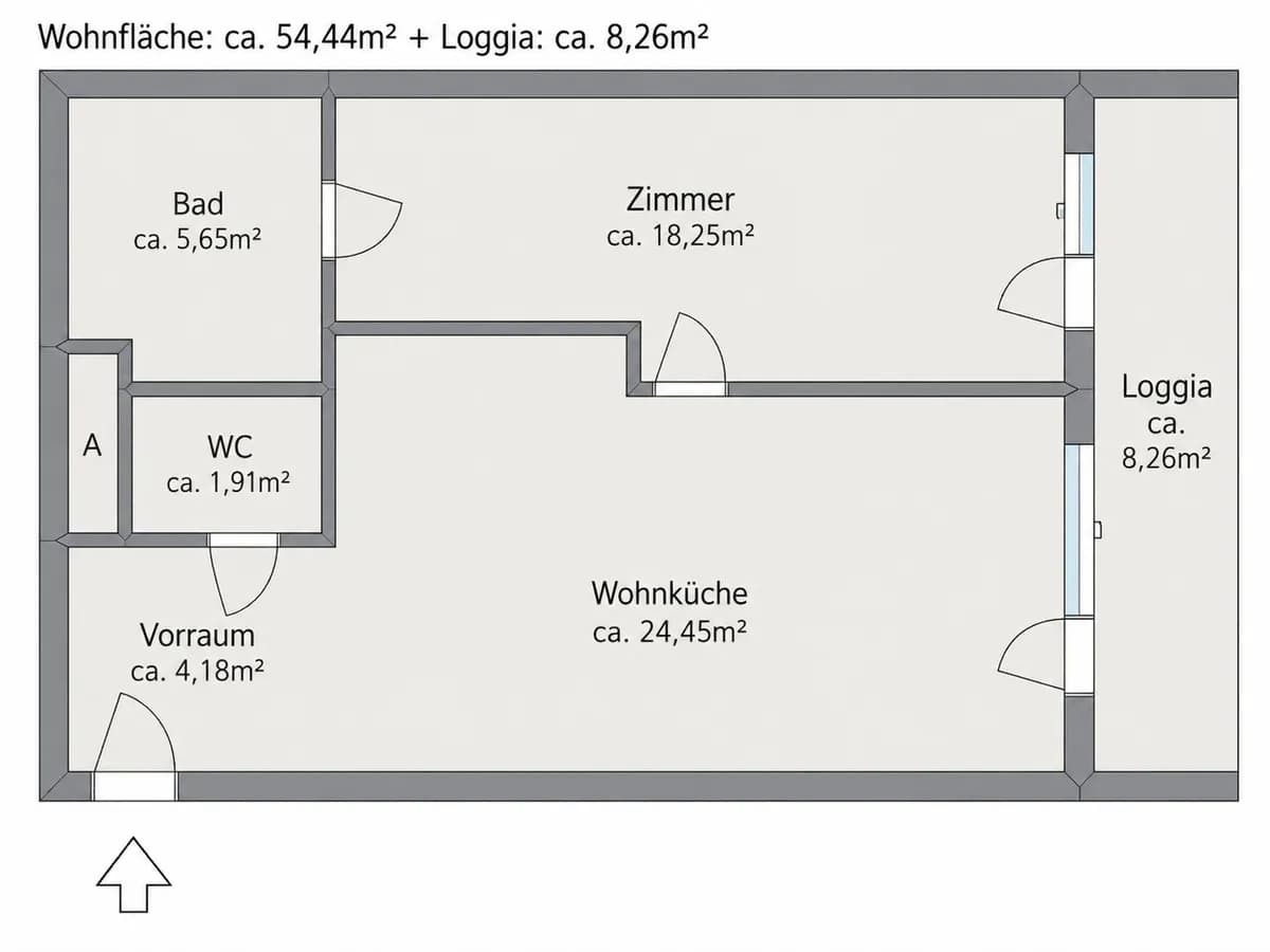 2-Zimmer-Wohnung mieten in Wien – 54,44 m², € 1.290 – Bild 12 von 12