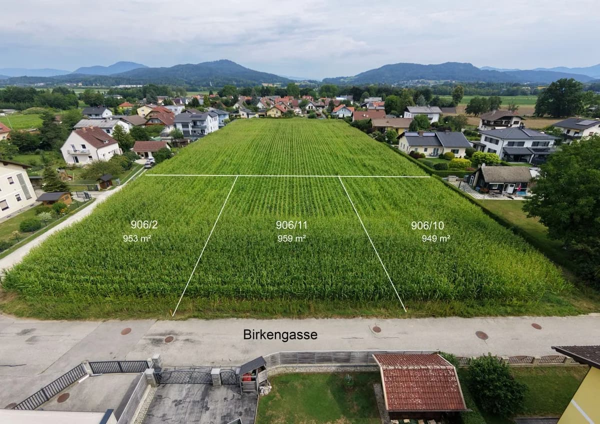 Grundstück kaufen in Klagenfurt – 953 m², € 266.840 – Bild 1 von 4