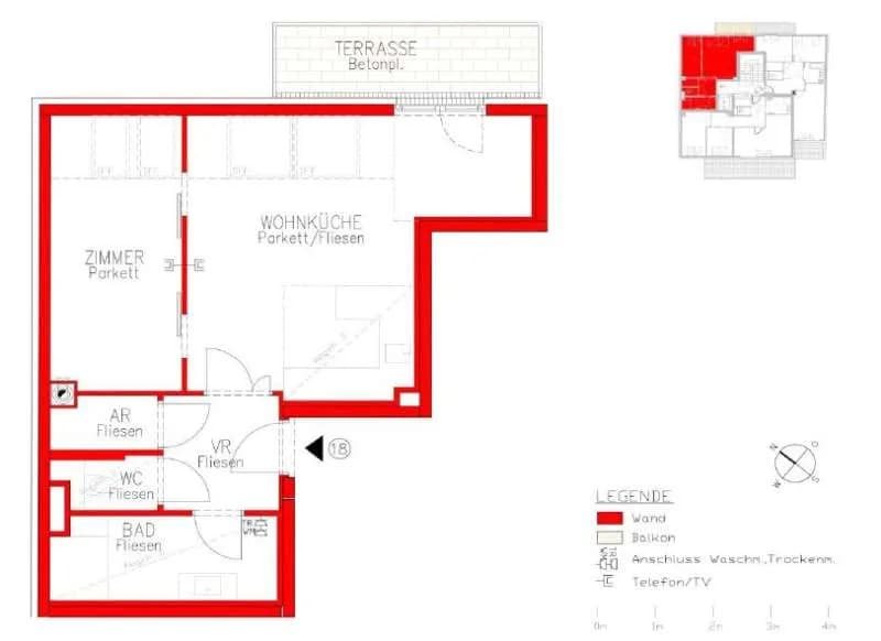 2-Zimmer-Wohnung mieten in Wien – 55 m², € 960 – Bild 18 von 18