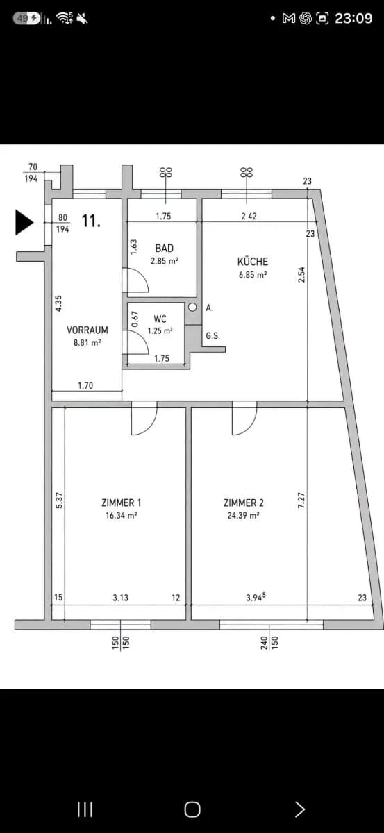 2-Zimmer-Wohnung mieten in Wien – 60 m², € 1.650 – Bild 12 von 12