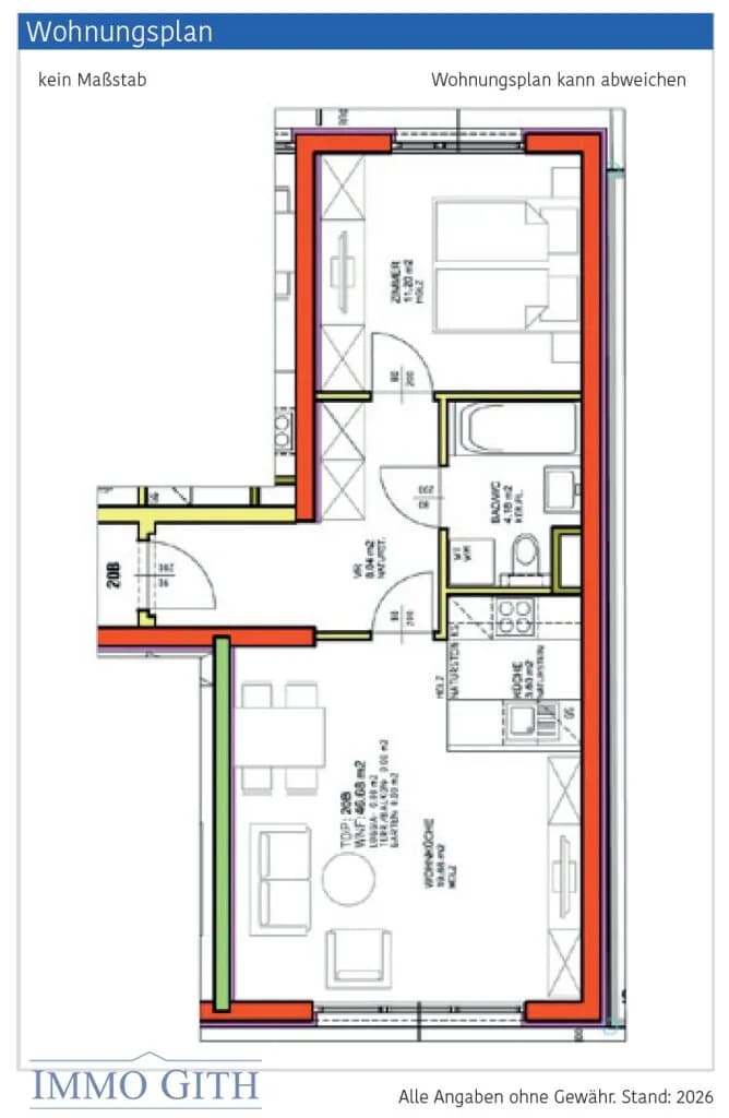 2-Zimmer-Wohnung mieten in Wien – 46,68 m² – Bild 35 von 35