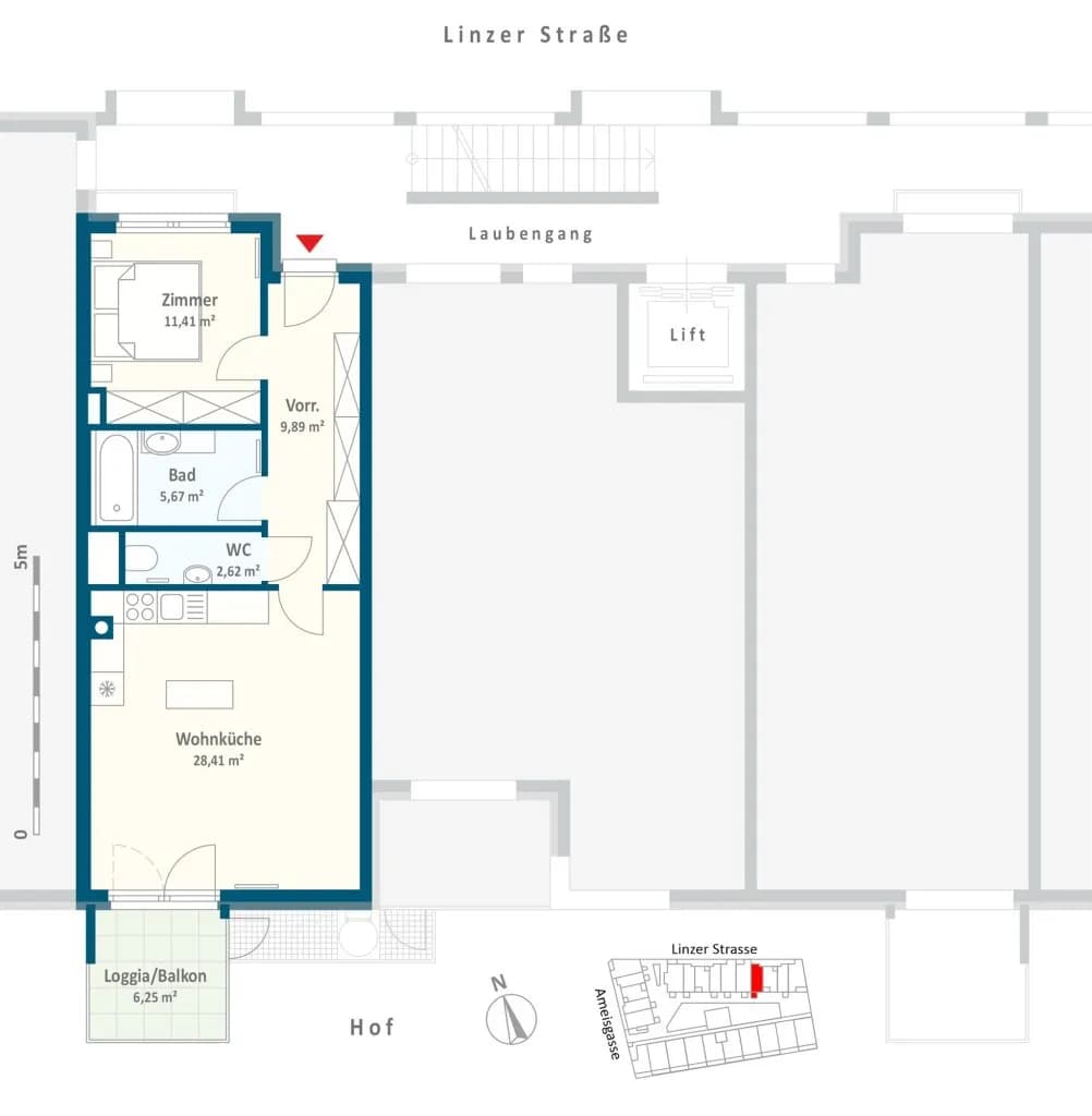 2-Zimmer-Wohnung kaufen in Wien – 58 m², € 313.000 – Bild 23 von 23