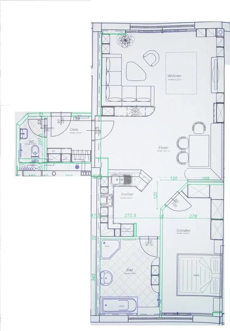 2-Zimmer-Wohnung mieten in Linz – 80 m², € 995 – Bild 9 von 9