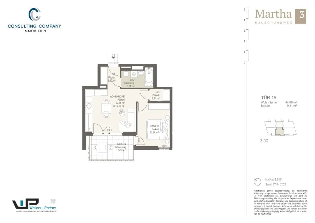 1-Zimmer-Wohnung kaufen in Wien – 31,29 m², € 196.500 – Bild 21 von 35