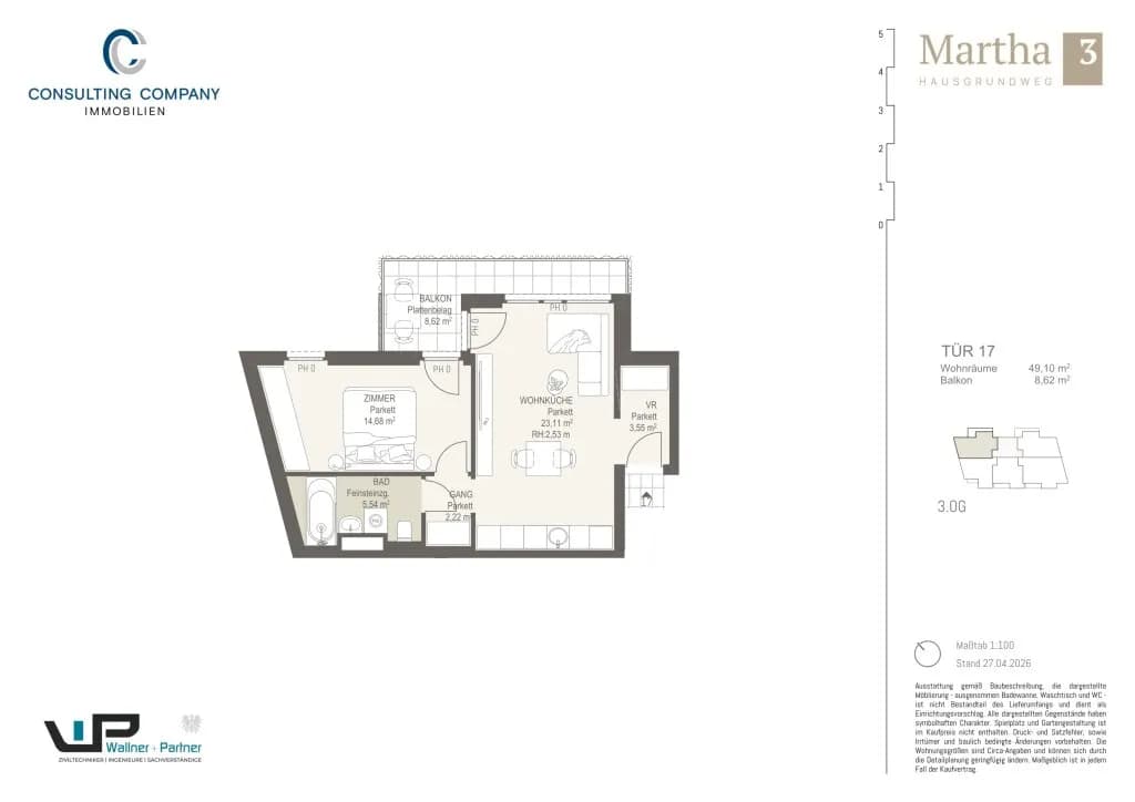 1-Zimmer-Wohnung kaufen in Wien – 31,29 m², € 196.500 – Bild 23 von 35