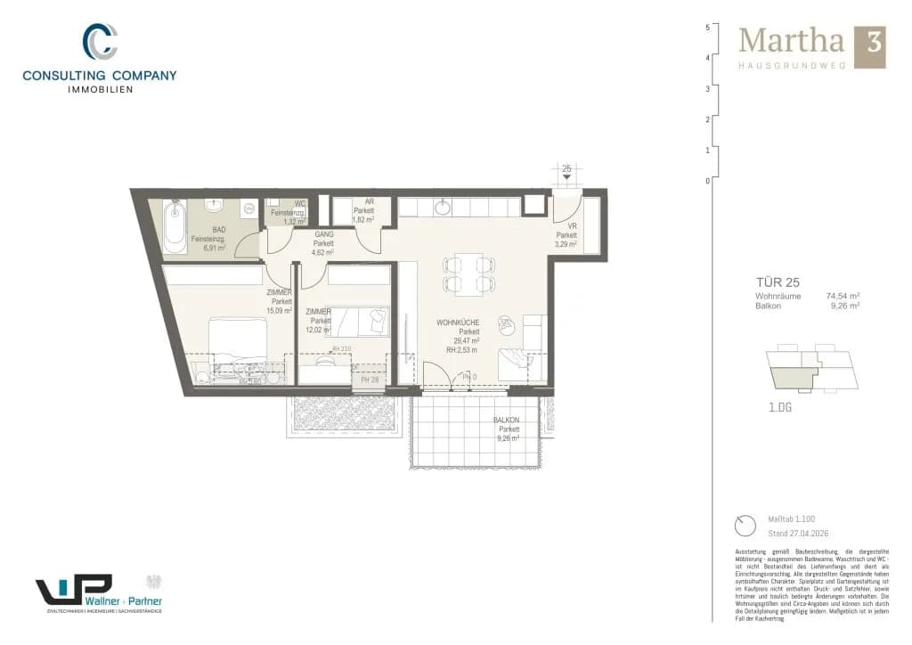1-Zimmer-Wohnung kaufen in Wien – 31,29 m², € 196.500 – Bild 31 von 35