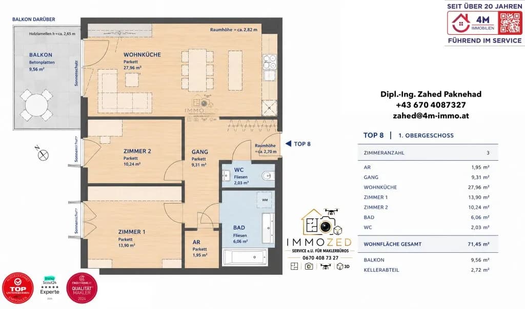 3-Zimmer-Wohnung kaufen in Wien – 71,49 m², € 420.000 – Bild 19 von 19