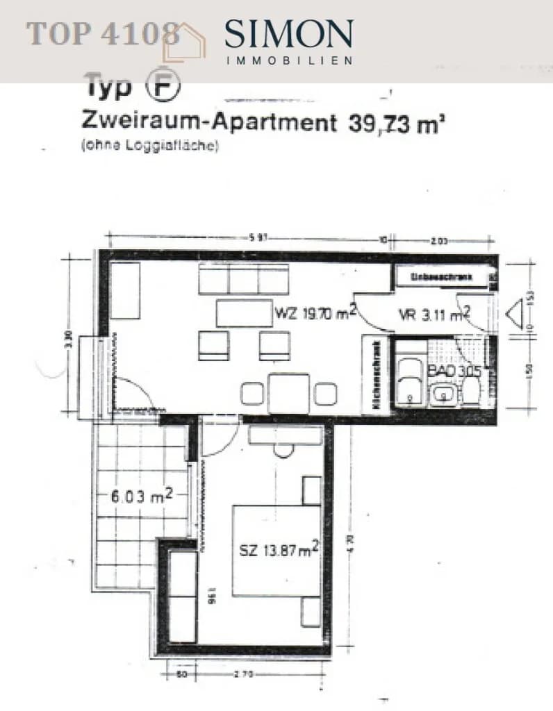 2-Zimmer-Wohnung mieten in Salzburg Stadt – 40 m², € 1.104 – Bild 9 von 9