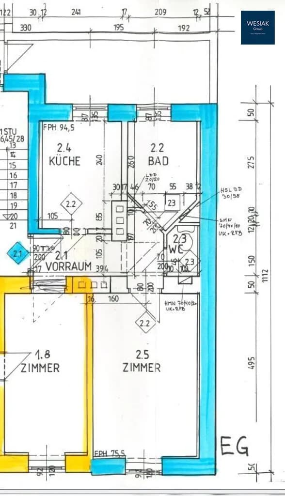 2-Zimmer-Wohnung mieten in Graz – 35 m², € 495 – Bild 2 von 2
