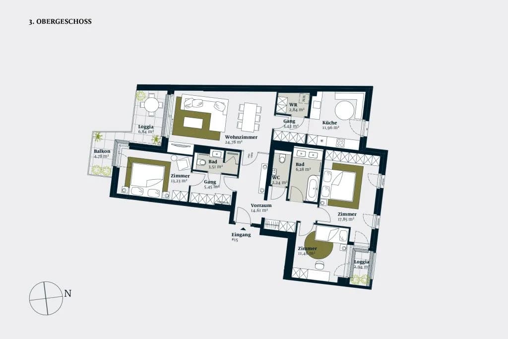 4-Zimmer-Wohnung kaufen in Wien – 117,63 m², € 1.279.400 – Bild 2 von 12