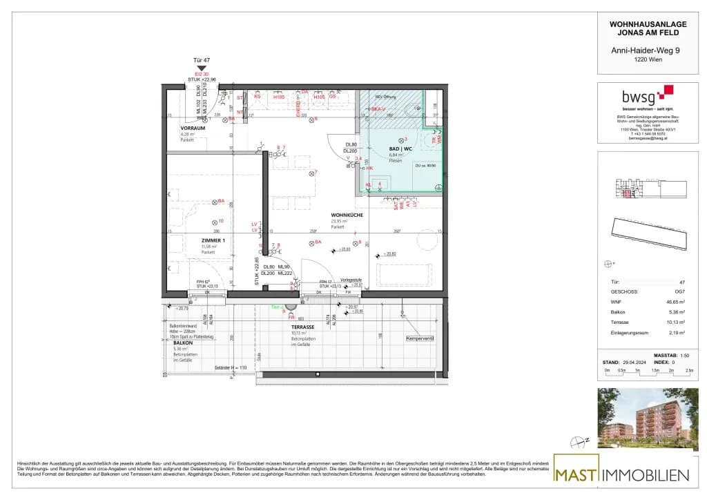 2-Zimmer-Wohnung kaufen in Wien – 46,65 m², € 279.000 – Bild 10 von 10