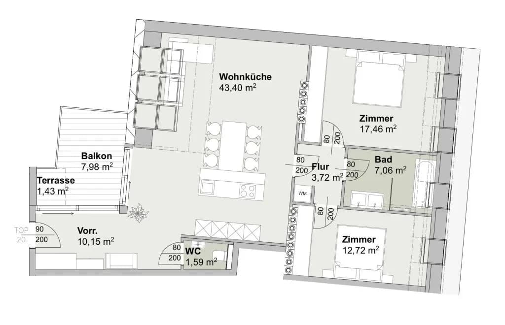 3-Zimmer-Wohnung kaufen in Wien – 96 m², € 649.000 – Bild 7 von 7