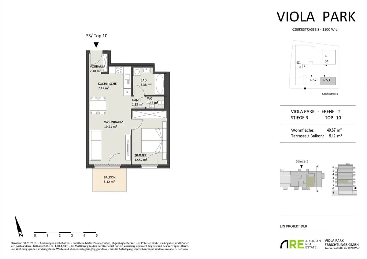 2-Zimmer-Wohnung mieten in Wien – 49,67 m², € 839 – Bild 13 von 22