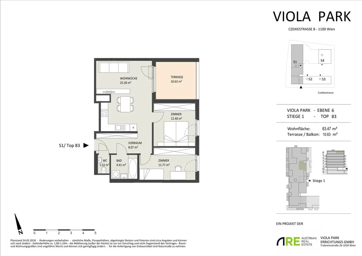 3-Zimmer-Wohnung mieten in Wien – 63,47 m², € 1.199 – Bild 13 von 13