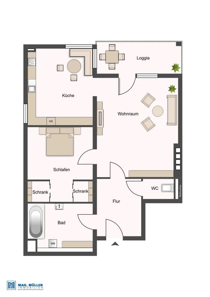 2-Zimmer-Wohnung mieten in Salzburg Stadt – 58,55 m², € 1.150 – Bild 14 von 15