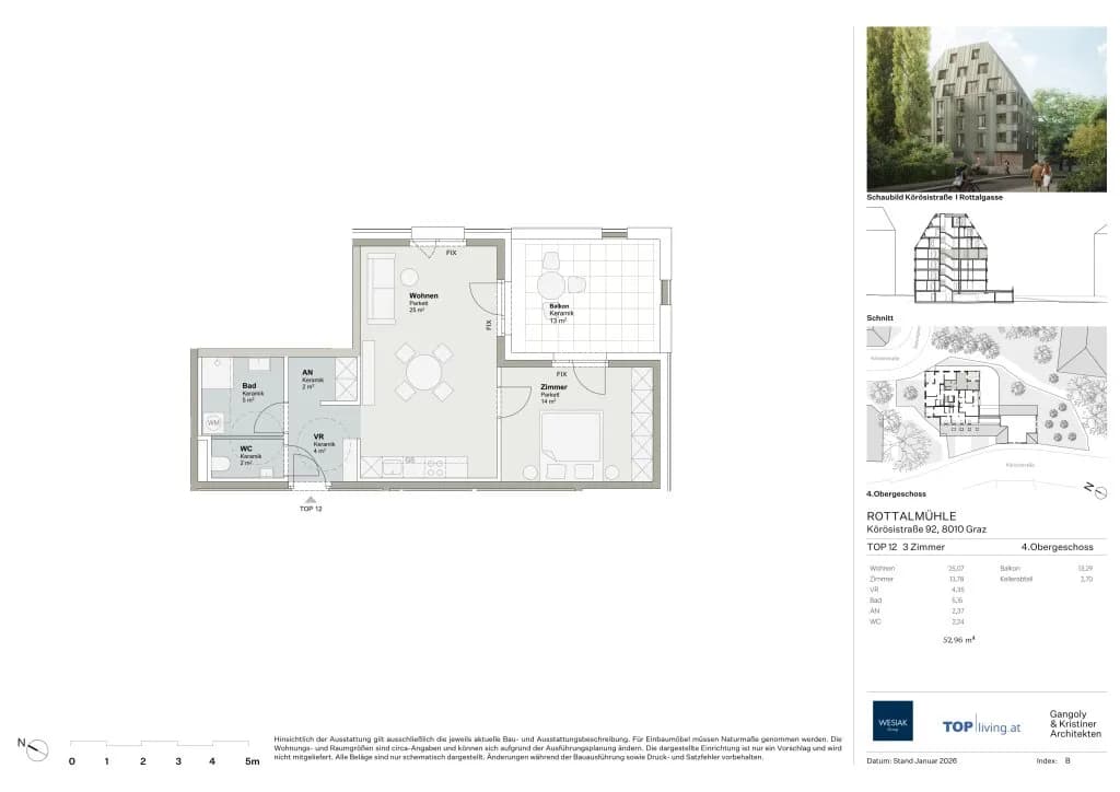 2-Zimmer-Wohnung kaufen in Graz – 53 m², € 392.142 – Bild 10 von 10