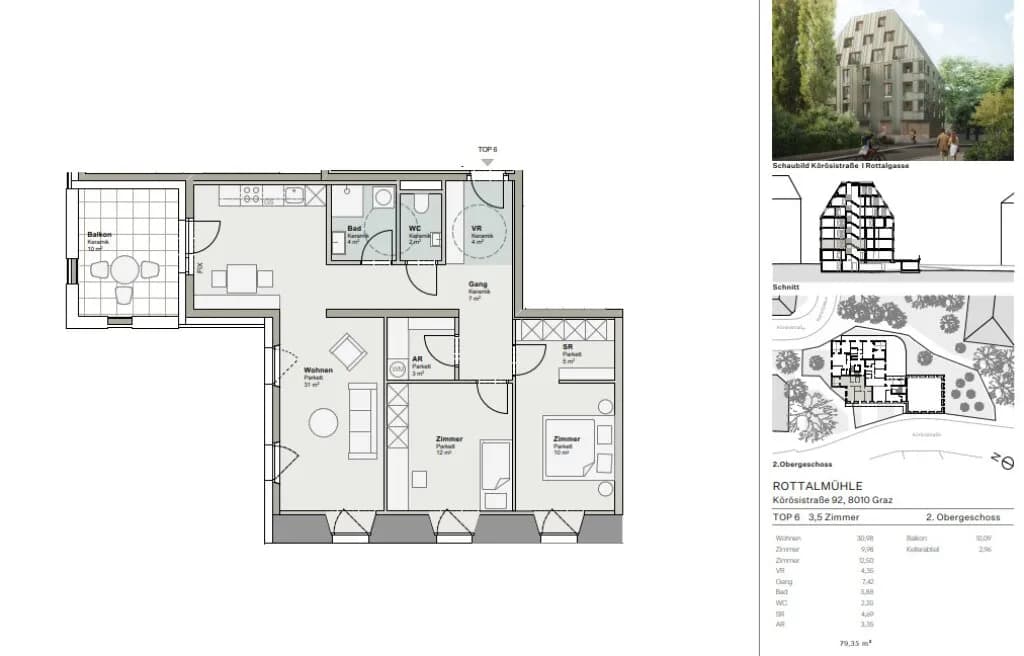 3-Zimmer-Wohnung kaufen in Graz – 79 m², € 485.000 – Bild 10 von 10