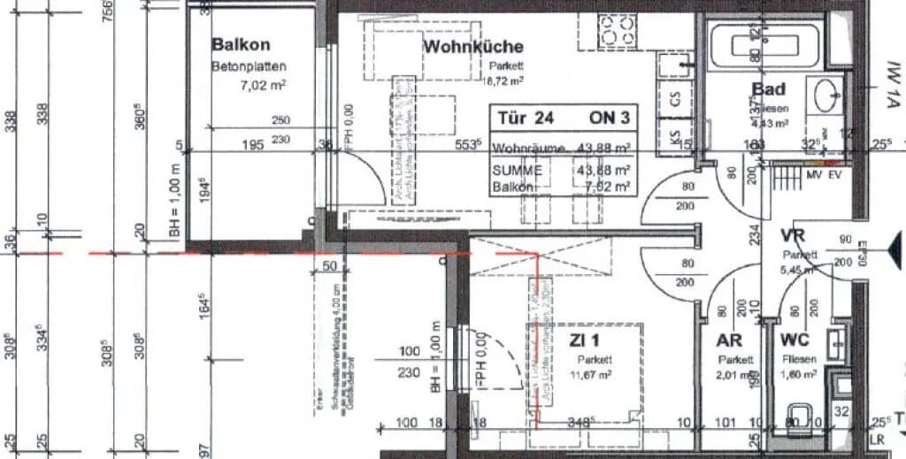 2-Zimmer-Wohnung mieten in Wien – 43,96 m², € 883 – Bild 10 von 10