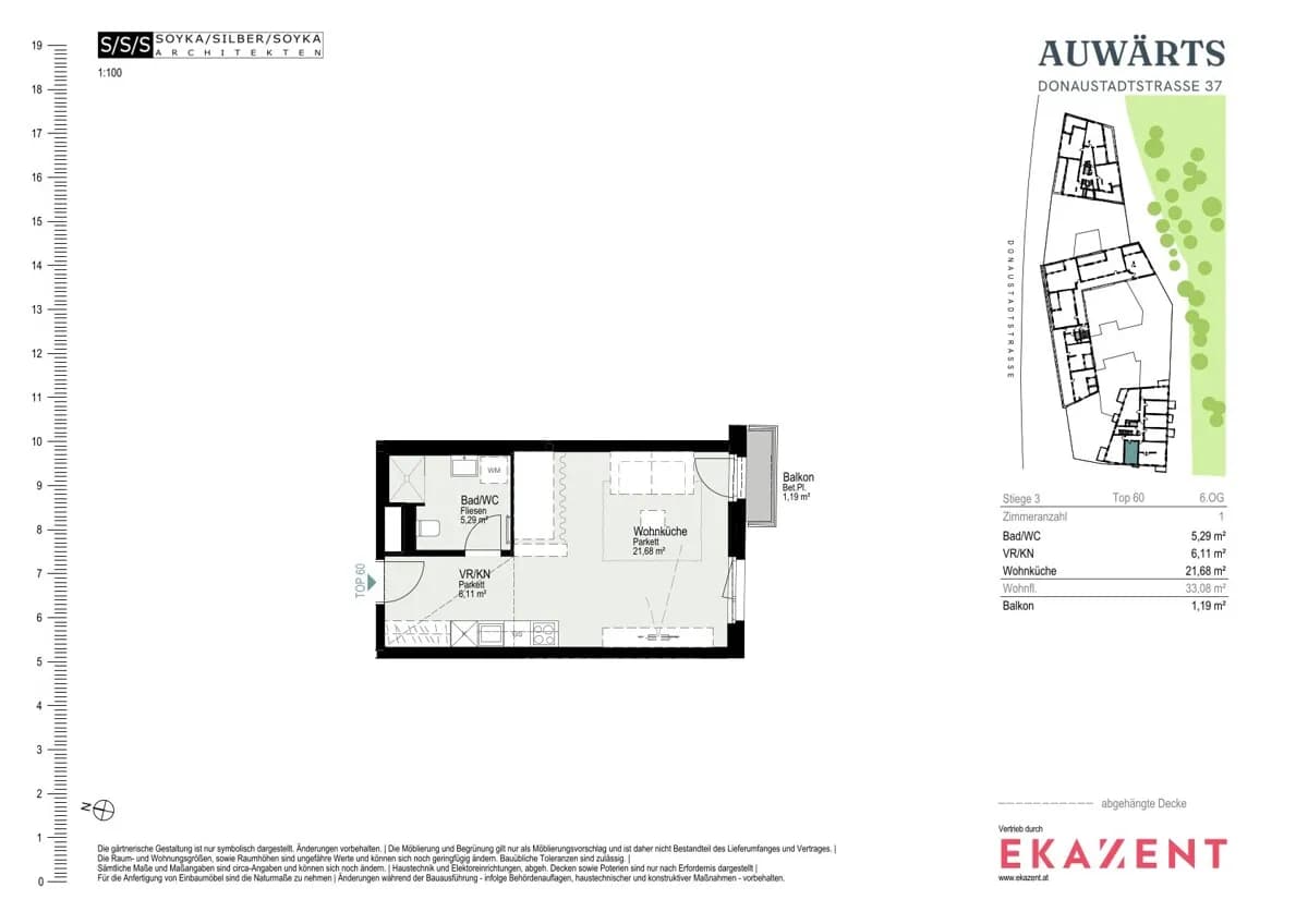1-Zimmer-Wohnung mieten in Wien – 33,08 m², € 1.010 – Bild 8 von 8