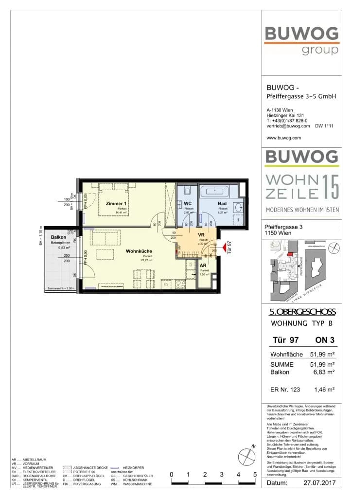 2-Zimmer-Wohnung mieten in Wien – 51,99 m², € 1.031 – Bild 8 von 8