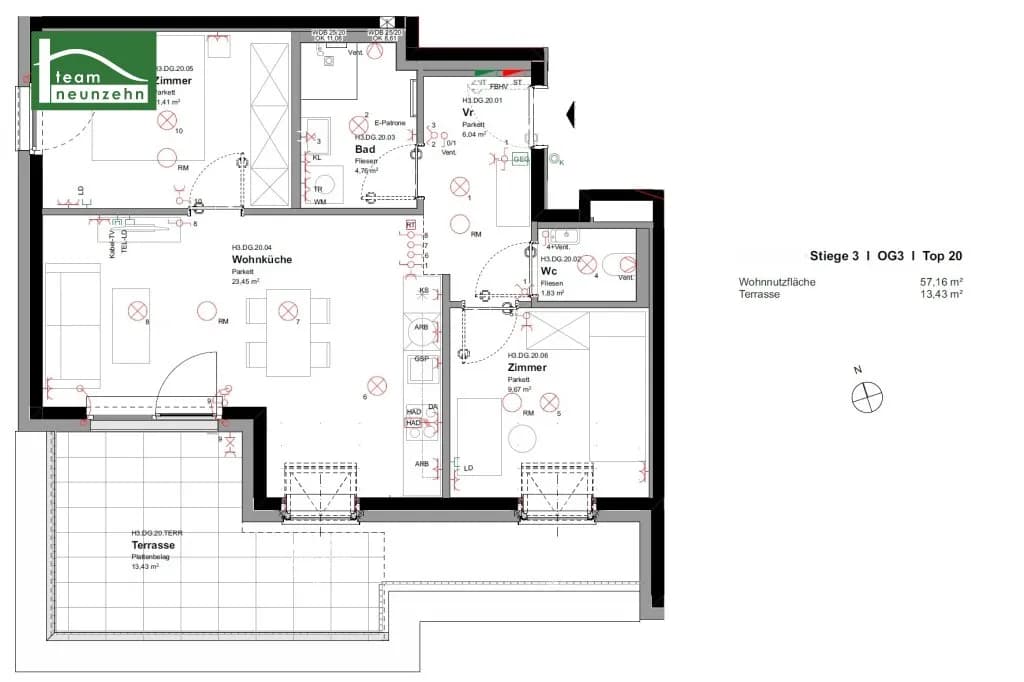 3-Zimmer-Wohnung mieten in Wien – 57,16 m², € 1.090 – Bild 17 von 17