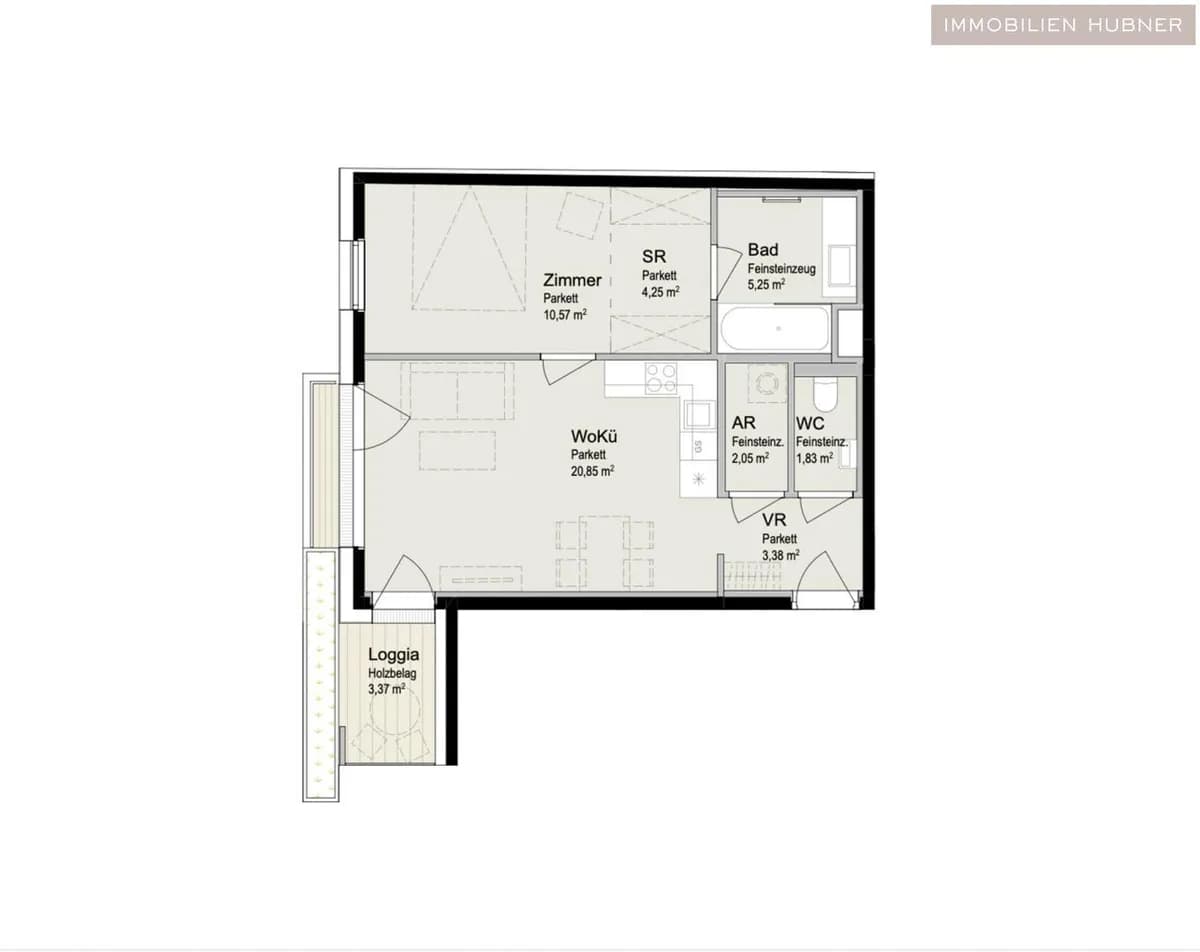 2-Zimmer-Wohnung mieten in Wien – 52 m², € 1.499 – Bild 11 von 25