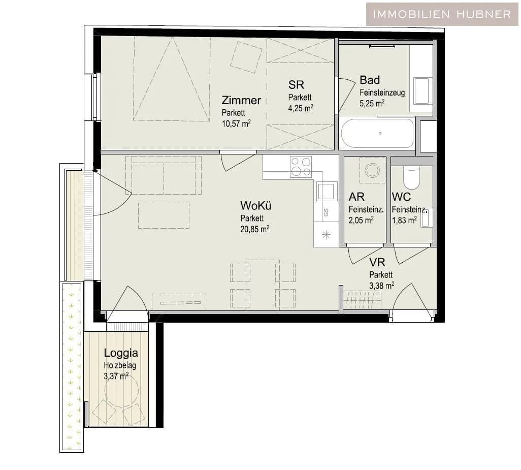 2-Zimmer-Wohnung mieten in Wien – 52 m², € 1.499 – Bild 23 von 25