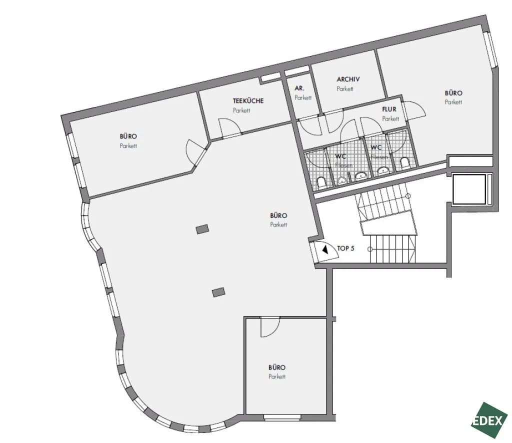 4-Zimmer-Gewerbeimmobilie mieten in Wien – 170 m², € 2.250 – Bild 11 von 11