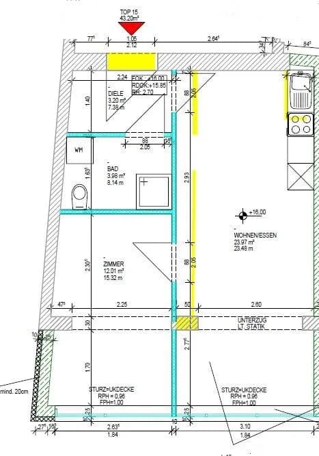 2-Zimmer-Wohnung mieten in Wien – 44,08 m², € 999 – Bild 9 von 11