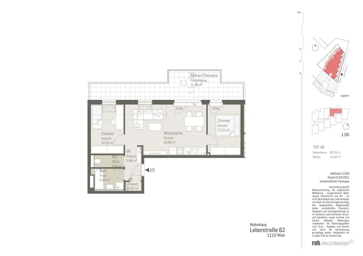 3-Zimmer-Wohnung mieten in Wien – 60,47 m², € 1.475 – Bild 15 von 16