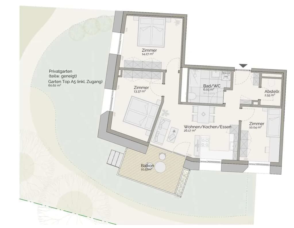 4-Zimmer-Wohnung kaufen in Innsbruck – 72,42 m², € 682.500 – Bild 3 von 12
