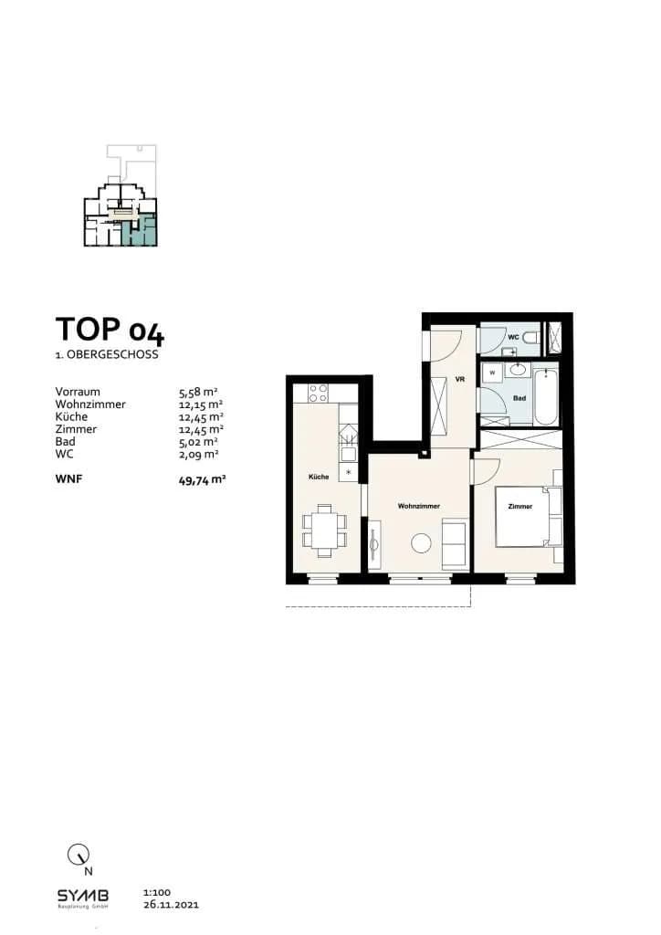 2-Zimmer-Wohnung kaufen in Wien – 49,74 m², € 317.000 – Bild 11 von 11
