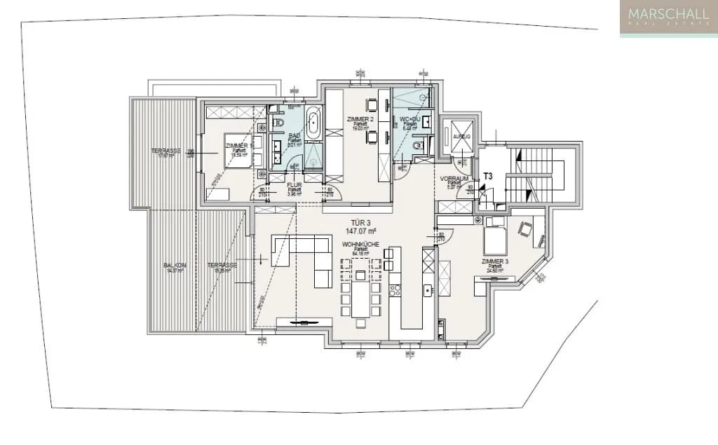 4-Zimmer-Wohnung kaufen in Wien – 147 m², € 1.848.000 – Bild 5 von 6
