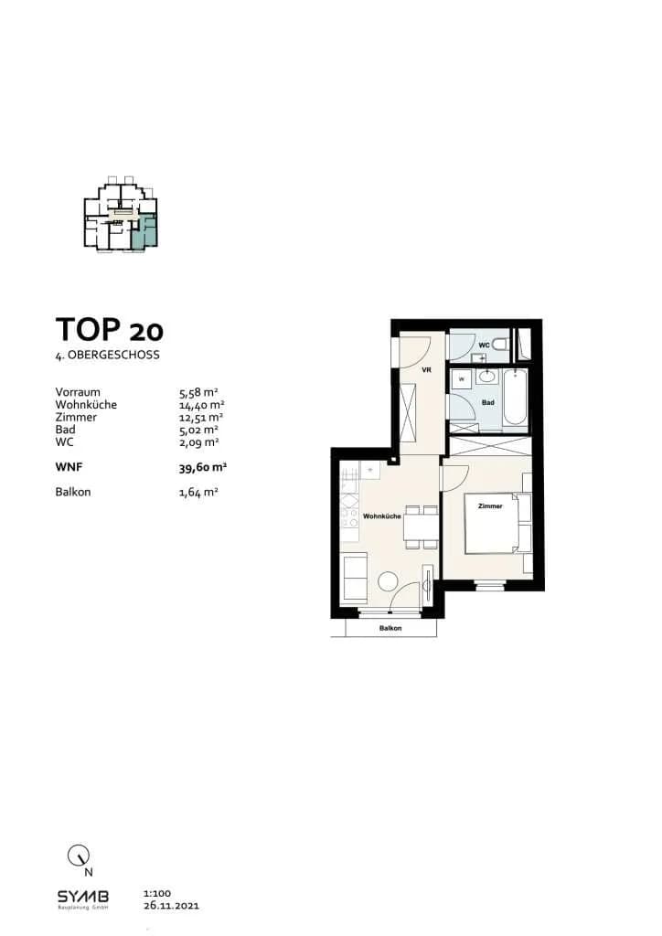2-Zimmer-Wohnung kaufen in Wien – 38,8 m², € 290.000 – Bild 9 von 9