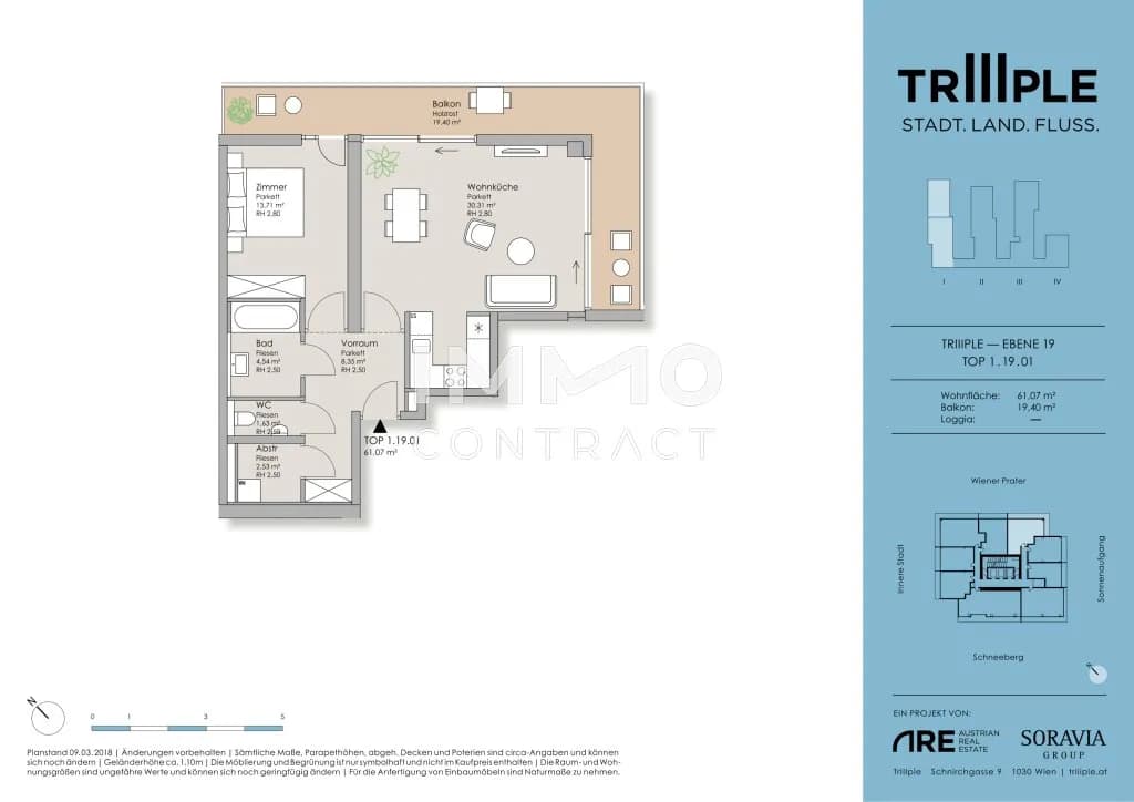 2-Zimmer-Wohnung mieten in Wien – 61,07 m², € 1.592 – Bild 29 von 39